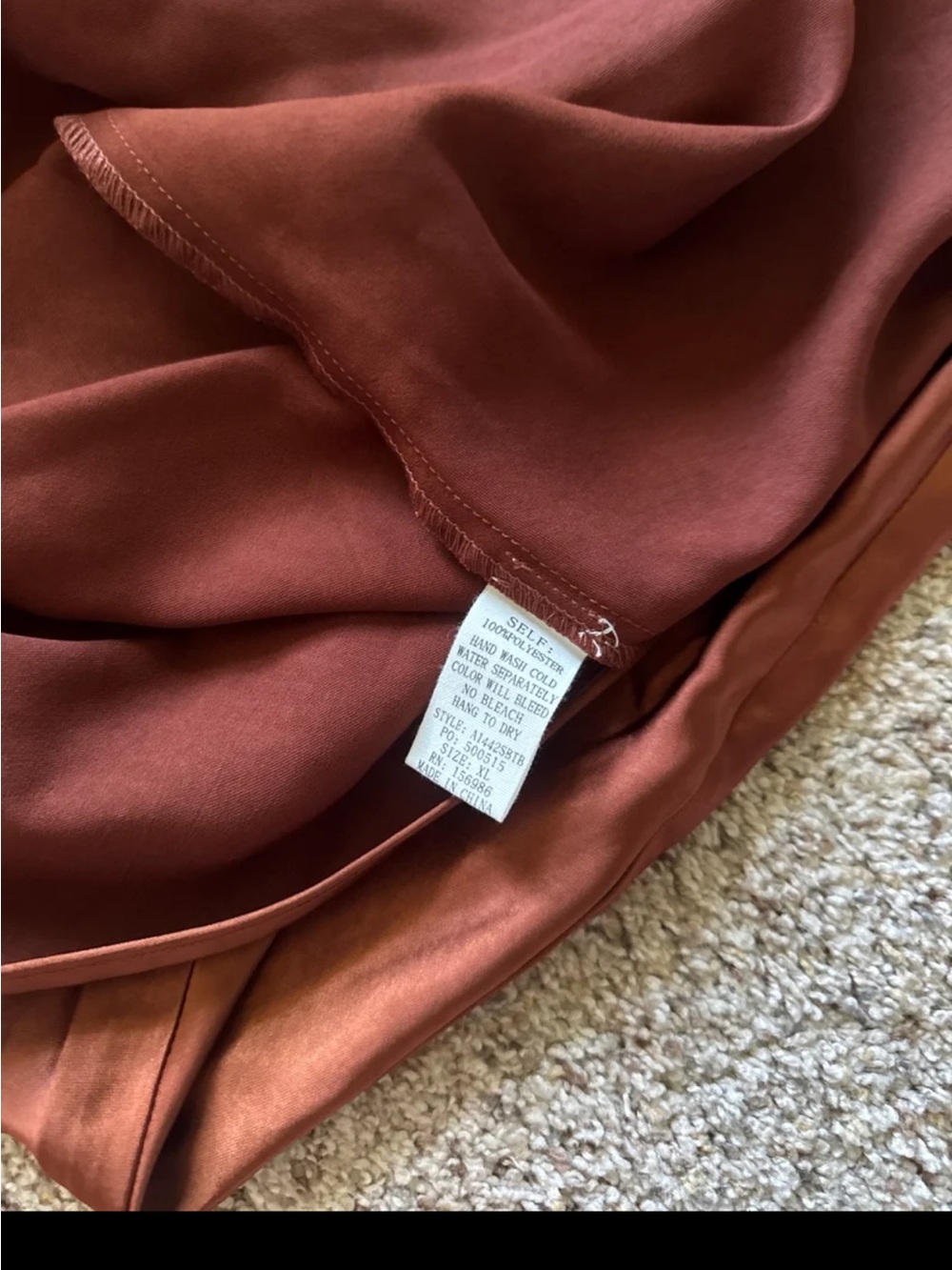 NWT Baltic Born Collection: Celeste Satin Midi Skirt in Spice size XL - Picture 10 of 10
